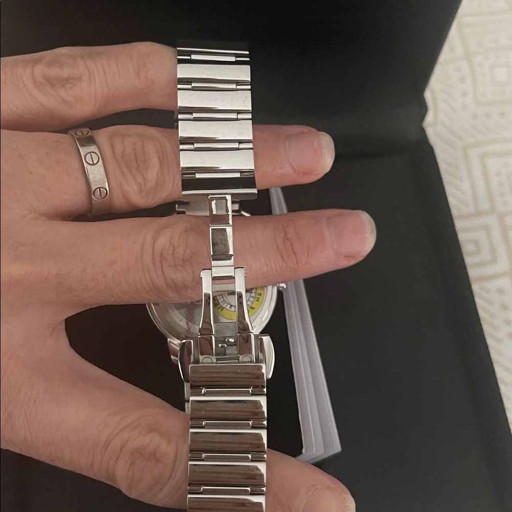 Movado Silver Timepiece with Crystal Accents - Picture 4 of 8